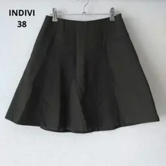 INDIVI インディヴィ ミニスカート ウール 深緑 38 日本製 ㈱ワールドのサムネイル