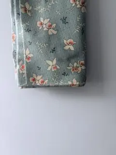 水色花柄綿生地 110cm×50