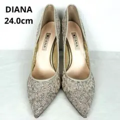 DIANA ダイアナ　シルバー グリッター ゴールド　ハイヒール