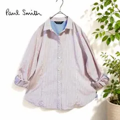 セール❣️Paul Smith レギュラーカラーストライプ シャツ 黒リボン付きのサムネイル
