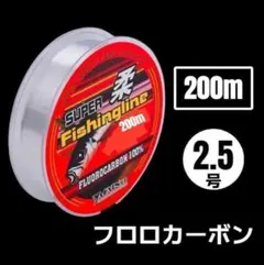釣り糸 フロロカーボン 200m クリア ハリス 道糸 ライン【 2.5号 】のサムネイル