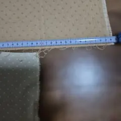 綿生地ハギレセット（ベージュ・淡いグリーン・QPピンク・チェック）