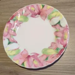 花柄陶磁器皿 ピンクと緑