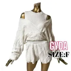 ⭐️A990⭐️ GYDA ♥ レイヤードオフショルニットロンパース ショーパンのサムネイル