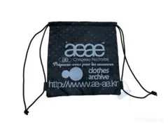 【新品 タグ付き】aeae ドット柄 ドローストリングバッグ ブラック