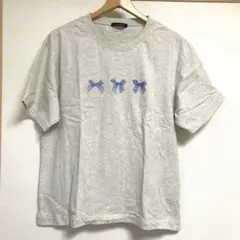 wcloset リボン グレー Tシャツのサムネイル