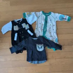 ボディスーツ風ベビー服3点セット 80cm