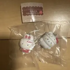 スタジオハヌル×サンリオ ふわふわフロッキーマスコット　キティ　タルト