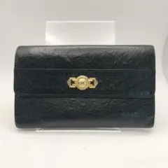 ジャンニヴェルサーチ　長財布　財布　ブラック　オーストリッチ風のサムネイル