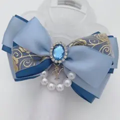 薔薇＊パール☆青キンブレリボン☆ペンライトリボン☆ハンドメイド
