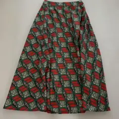 フレアスカート 幾何学模様