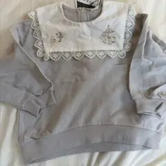 新品　バースデイ　コトリ　レース付き襟 セーラー　トレーナー　木馬　100