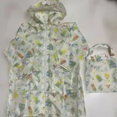 【極美品】レインコート 収納バッグ付き 110