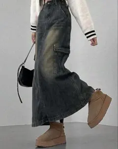 SHEIN デニムロングスカートのサムネイル