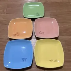 ディズニー キャラクターシリーズ スクエア皿セット 5枚 四角 カラフル