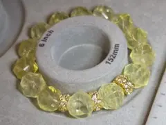 レモンクォーツ カットビーズ ブレスレット