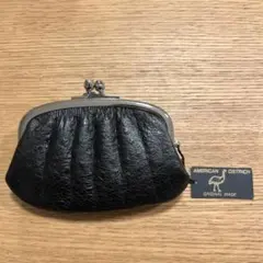 AMERICAN OSTRICH がま口財布 黒