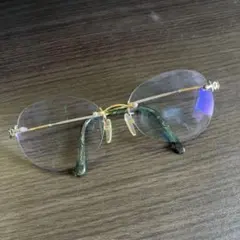 K18 PARIS MIKI 金縁メガネ 度入り SUPER SMOOTH ⭐︎ パリミキ 18金 K18 ツーポイント リムレス 眼鏡 ⭐︎ パリミキ