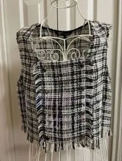 新品！ZARA テクスチャチェックベスト