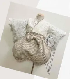 ☆オーダー受付中☆ ベビー袴　着物&袴　2点セット