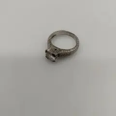 7-152 シルバーリング S925 ダイヤモンド風クリスタル付き