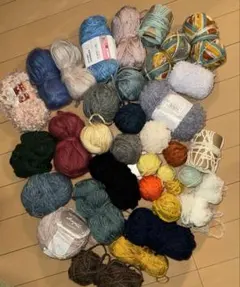 多色毛糸セット 使いかけ　約30個