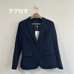 新品✨　タグ付き✨　テーラードジャケット ネイビー レディース ジャケットのサムネイル