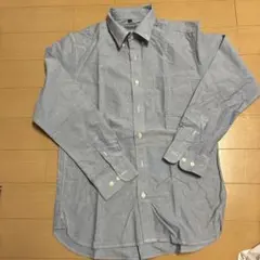 【無印良品】青系 ボタンダウン コットンシャツ