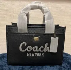 コーチ COACH トートバッグ カーゴ トート 34 キャンバス 黒 ほぼ新品
