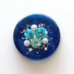レジンヘアゴム ドライフラワー 夜空と白い花/ポニーフック可能 - メルカリ