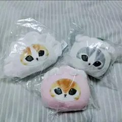 【匿名配送】モフサンド★飲茶にゃんおかおぬいぐるみ 3点セット