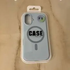 iPhone16 シリコンケース 水色 MagSafe対応