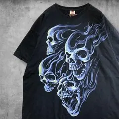 CBFG スカル Tシャツ スカルパイル ドクロ 骸骨 ストリート 黒 古着