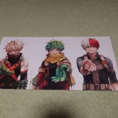 僕のヒーローアカデミア　ヒロアカ42巻　ポストカード　爆豪勝己　轟焦凍　緑谷出久