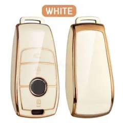 メルセデス ベンツ キーケース 白 ホワイト ゴールド キー カバー キーレス