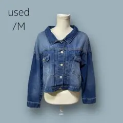 2546 【used】　デニム　ジャケット　肩落ち　ブルー　M　グラデーション