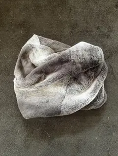 グレー ファー ネックウォーマー