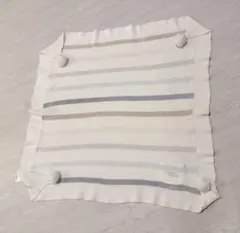 ジェラピケ　ストライプデザイン ブランケットポンポン付き