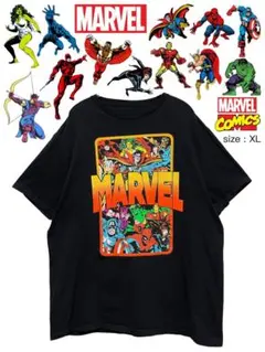 MARVEL　Tシャツ　XL　黒　USA古着