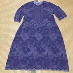 極美品✨エムアンドキョウコ ドッキング シャツワンピース シルク混