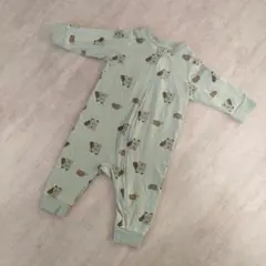 コットンカバーオールパジャマ アニマル柄 60 パジャマ