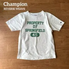 Championリバースウィーブ Tシャツ 染み込みプリント M グレー