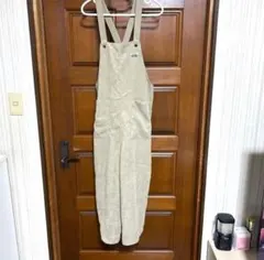 コーデュロイ ベージュ サロペット オーバーオール オールインワン M