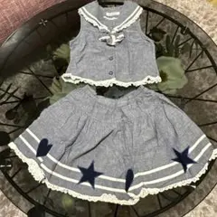 mezzo piano セットアップノースリーブ&スカートサイズ110