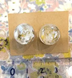 天然石のピアス　水晶