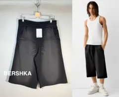 ★新品/ドイツ輸入品/BERSHKA/WASHEDバギースウェットショーツ/M★のサムネイル