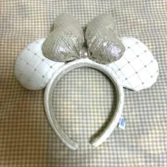 東京ディズニーリゾート　ミニー キルティング カチューシャ ホワイト