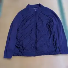 Croft & Barrow ネイビー長袖キルティングジャンバー