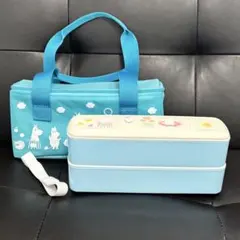 ムーミン　スリム2段弁当箱＆保冷バッグセット　お箸＆ベルト付きのサムネイル