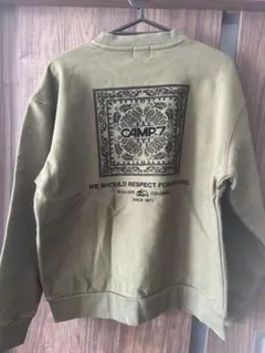 CAMP7 オリーブ色 トレーナー Lサイズ